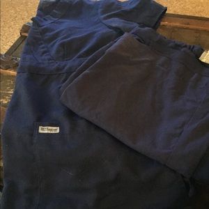 Navy blue Greys Anatomy Scrub set